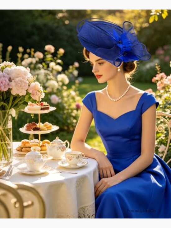 Fascinator Derby Hat with Feathers for Tea Party Wedding Church
